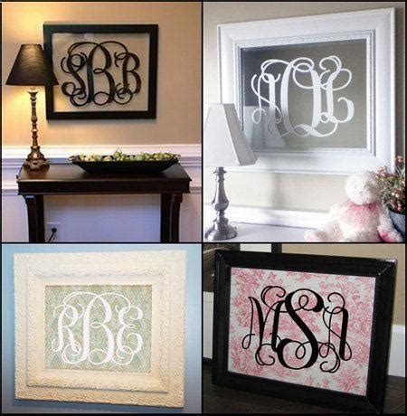 framed monogram wall art.